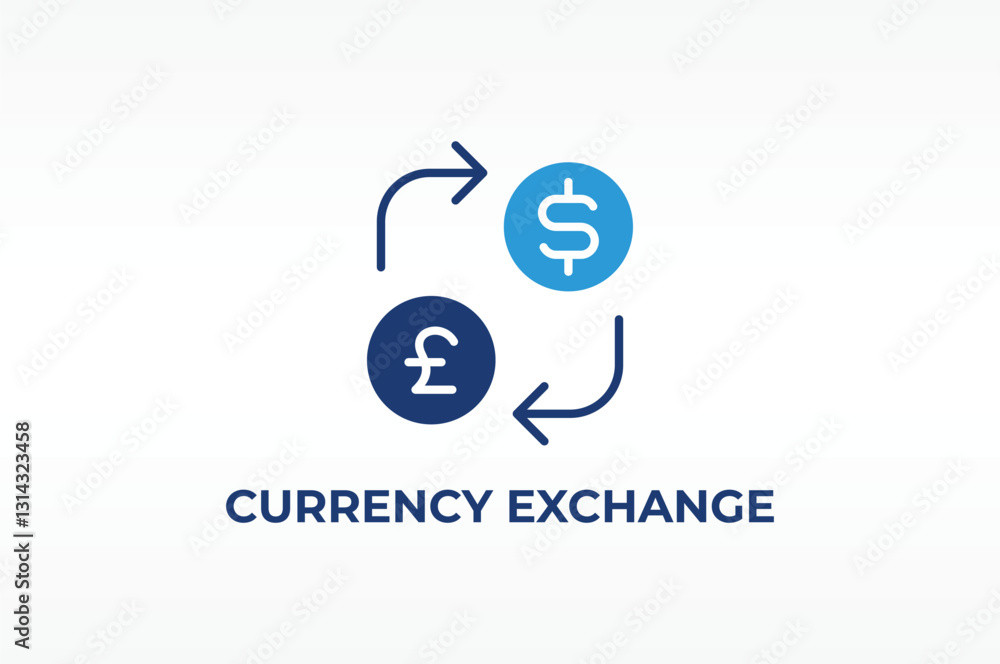 CURRENCY EXCHANGE vector, icon or logo sign isolated symbol illustration CURRENCY EXCHANGE vector, icon or logo sign isolated symbol illustration