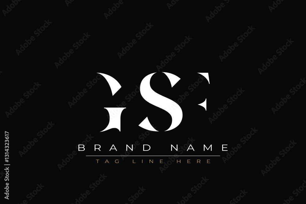GSF abstract letter logo design. This logo is designed by three abstract letters.