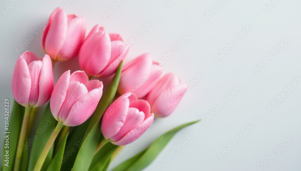 Delicate pink tulips, pastel background Soft spring bouquet , closeup, botanical, beautiful Delicate pink tulips, pastel background Soft spring bouquet , closeup, botanical, beautiful