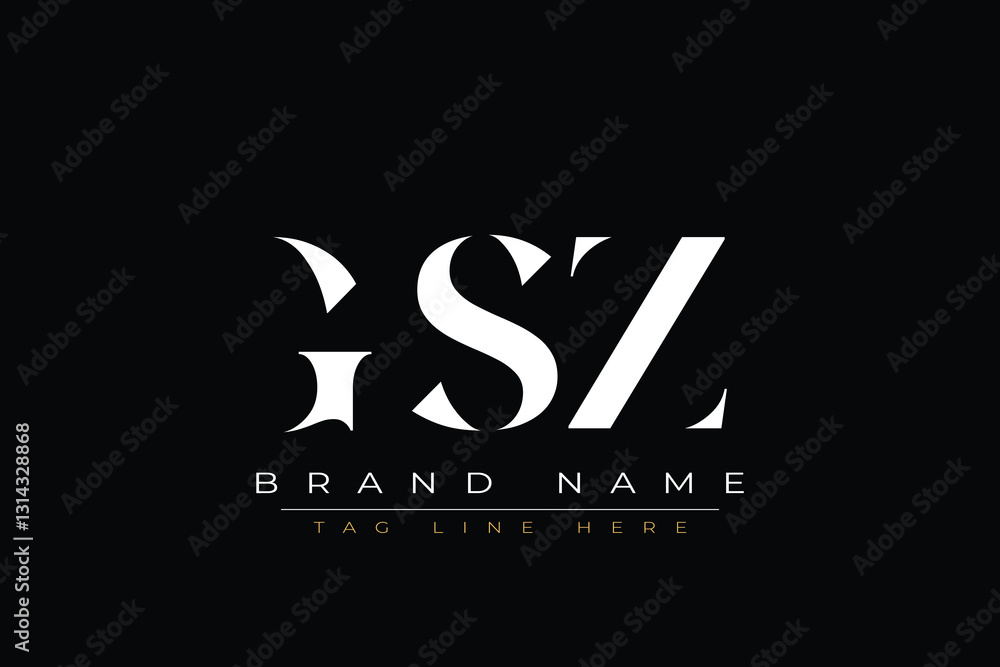 GSZ abstract letter logo design. This logo is designed by three abstract letters.