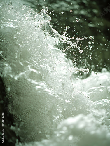 Wallpaper Mural Waterfall splash in nature's embrace Torontodigital.ca