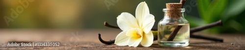 Wallpaper Mural Fresh vanilla orchid scent sticks in glass bottle, fragrance, reed diffuser Torontodigital.ca