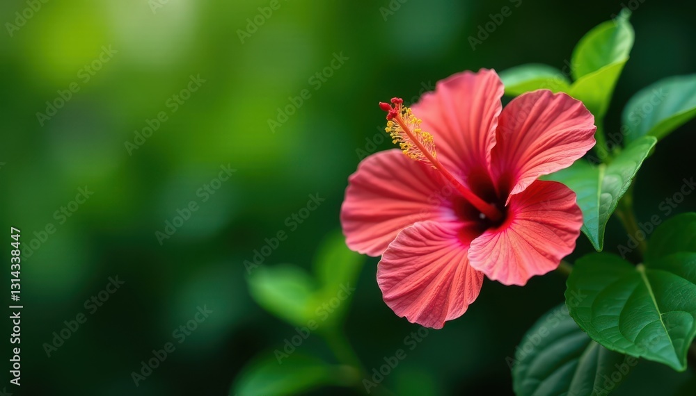 Immature hibiscus flower, lush green leaves background, leaves, nascent, texture Immature hibiscus flower, lush green leaves background, leaves, nascent, texture