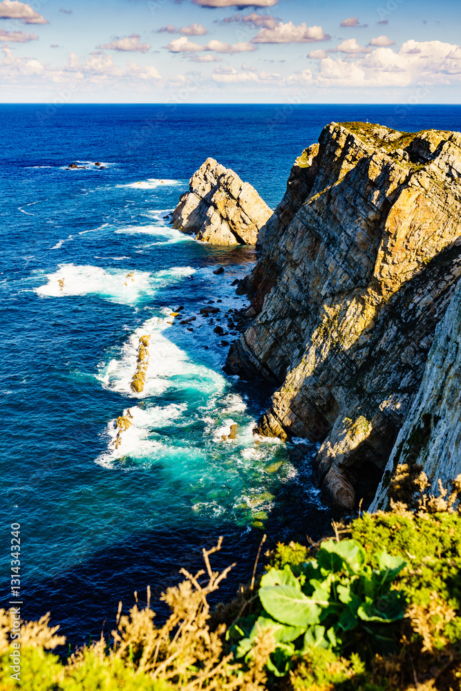 Coast at the Cabo de Penas in Asturias, Spain