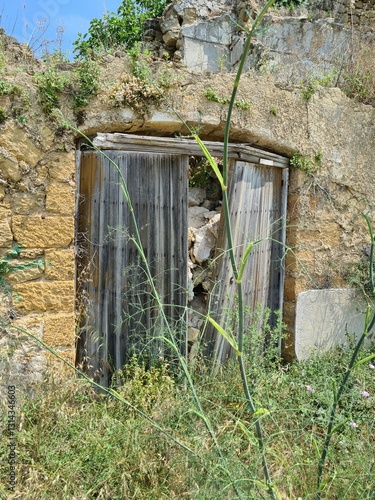 evocative image of Gibellina Nuova, in Val Belice, Sicily, 
built after the 1968 earthquake destroyed Gibellina photo