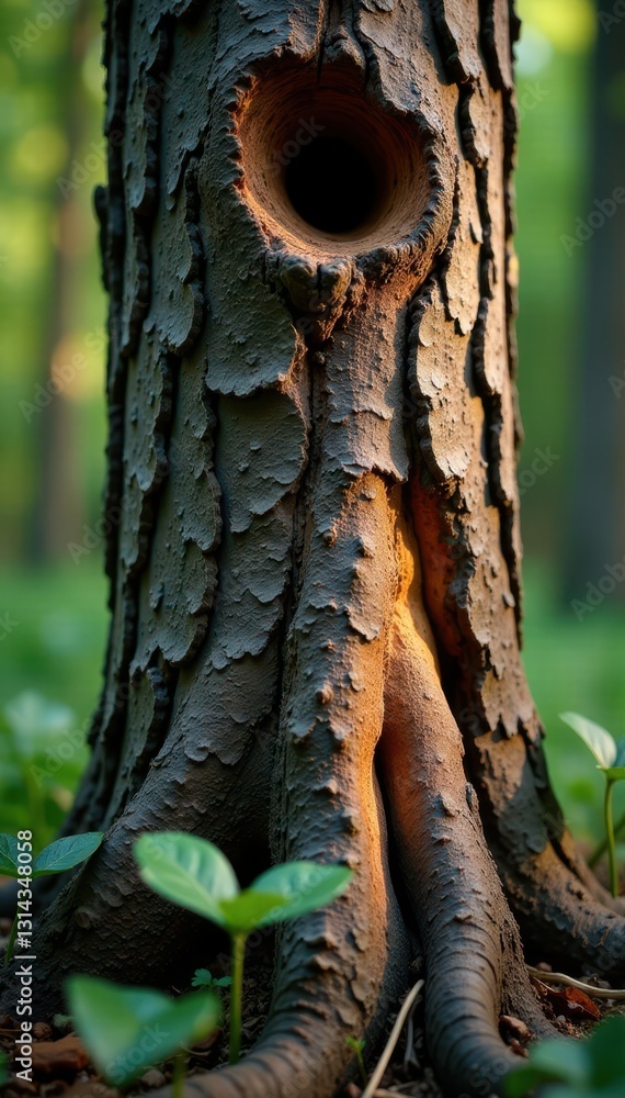 Obraz premium Rough bark, swirling textures, scribbly gum trunk detail, stock photo, fauna