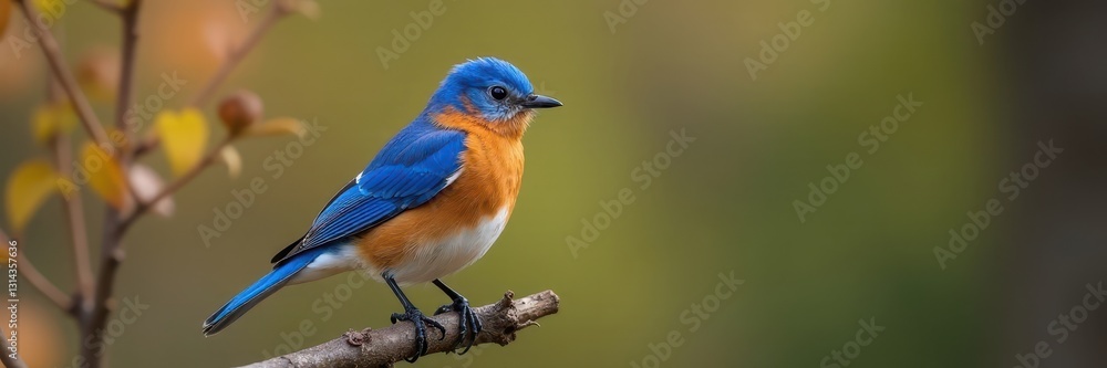 Vibrant blue male Eastern Bluebird perched on branch, bird portrait, wild, bluebird Vibrant blue male Eastern Bluebird perched on branch, bird portrait, wild, bluebird