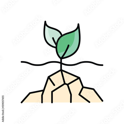 Plant Root Vector icon