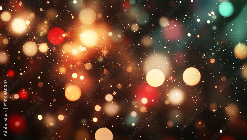Obraz premium Festive bokeh lights background.