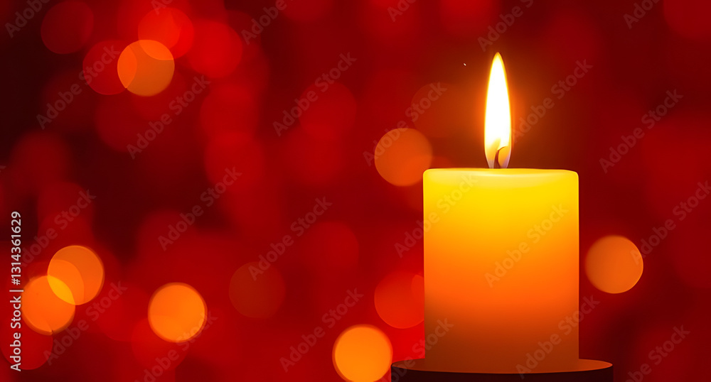 Glowing golden candlelight and wine red abstract background. Romantic elegant evening Glowing golden candlelight and wine red abstract background. Romantic elegant evening