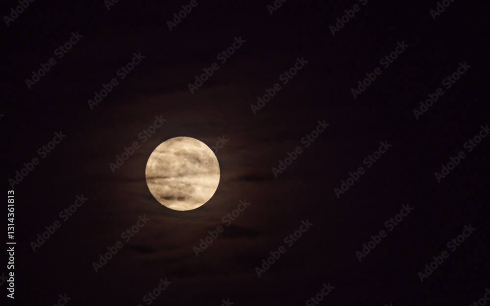 Full moon at night.