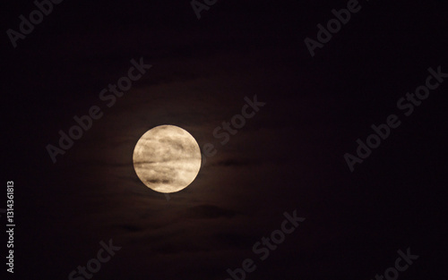 Full moon at night.