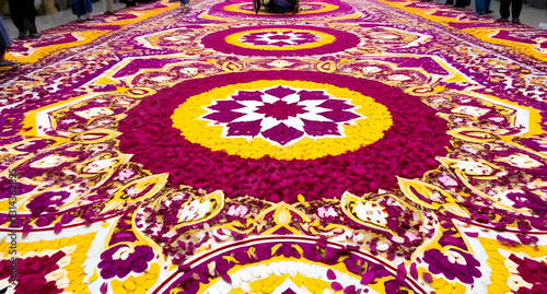 Massive flower petals are arranged into intricate designs for Guatemala’s stunning Holy Week carpets