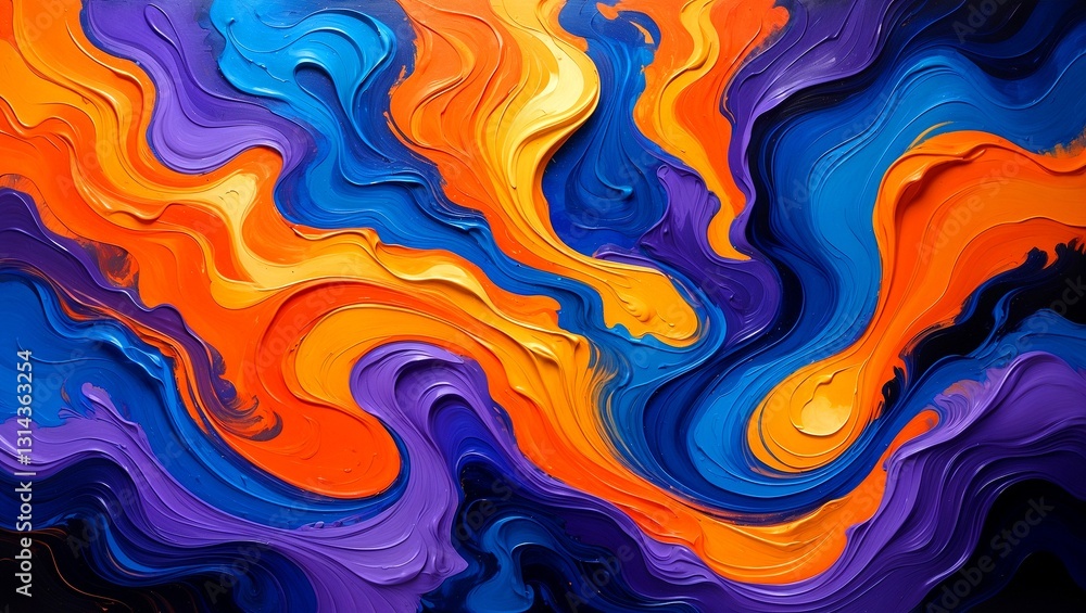 Vibrant swirling abstract composition of colors Vibrant swirling abstract composition of colors