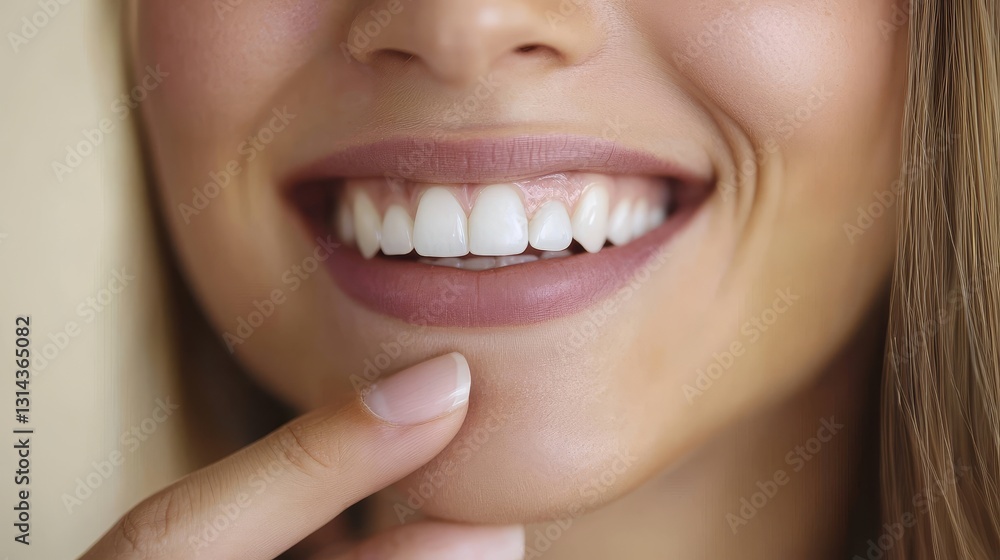 Fototapeta premium Radiant Smile: A Close-Up of Perfect Teeth, Dental Care, and Beauty, Showcasing Health, Hygiene, and Confidence for a Happy, Healthy Lifestyle