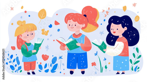 Wallpaper Mural Reading Together: A celebration of books and friendship Torontodigital.ca