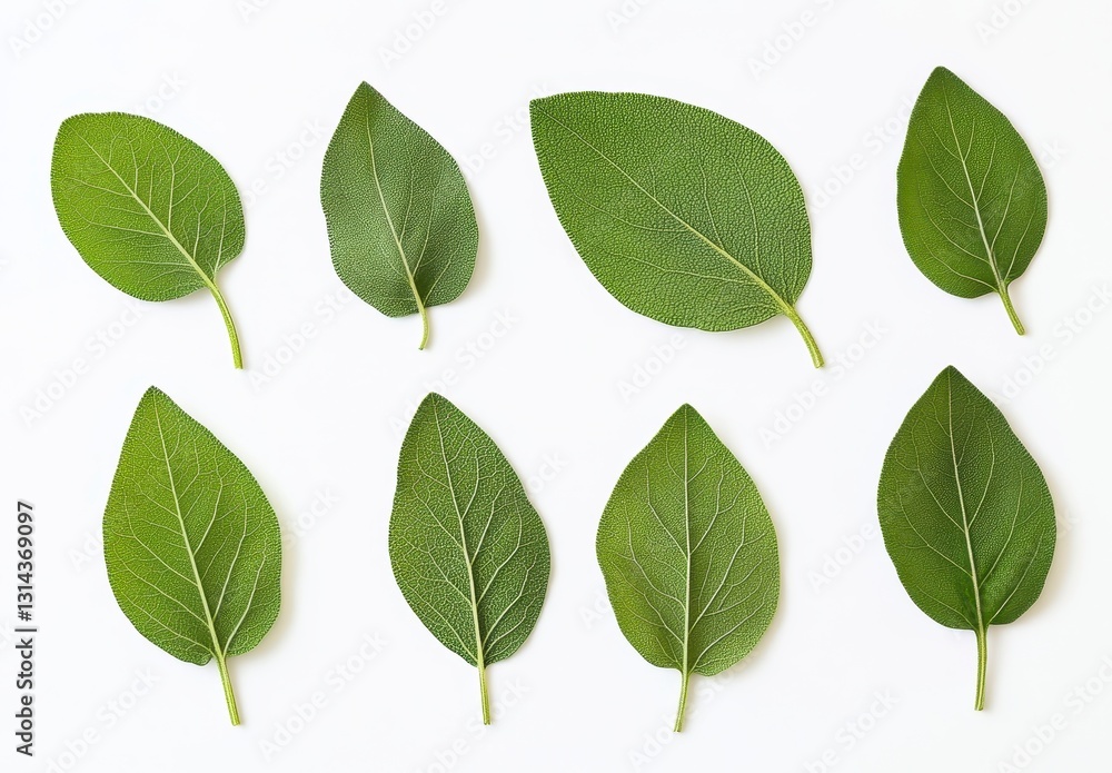 Naklejka premium Fresh Green Leaves Array
