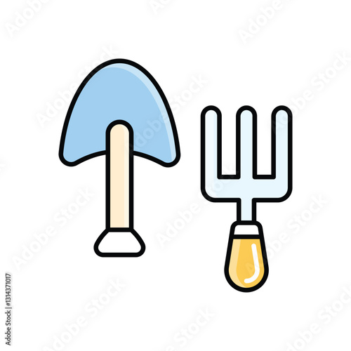 Fork & Trovel Vector icon