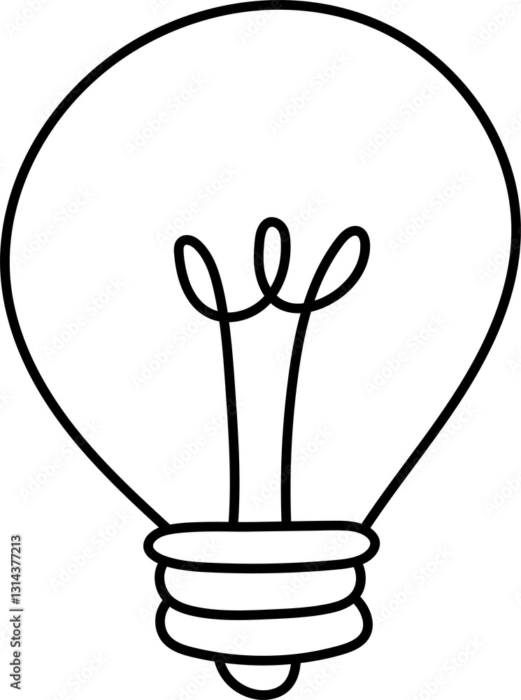 Cute lightbulb drawing design illustration Cute lightbulb drawing design illustration