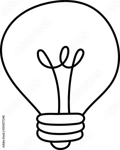 Cute lightbulb drawing design illustration
