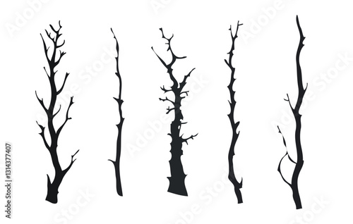 Dead tree silhouette
