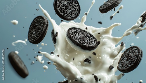 Oreo cookies and milk,