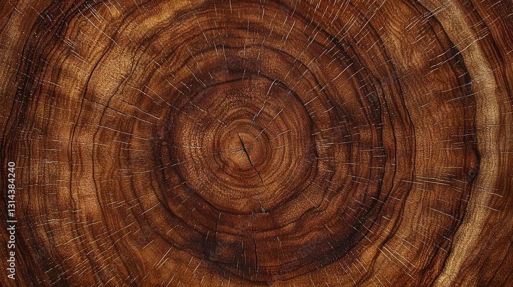 Naklejka premium Dark Brown Walnut Wood Texture with Smooth Polished Grain and Minimal Clean Surface