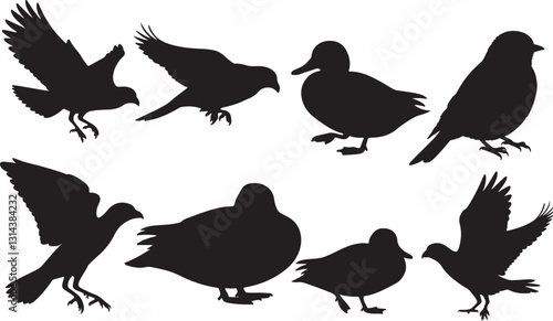 Teal Silhouettes