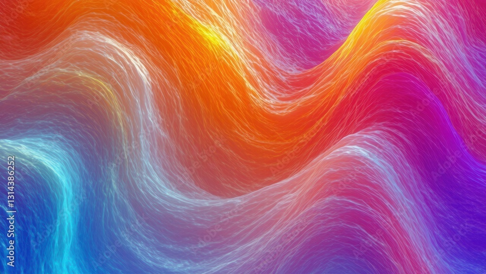 Vibrant Abstract Waves with Bright Colors in Fluid Motion Vibrant Abstract Waves with Bright Colors in Fluid Motion
