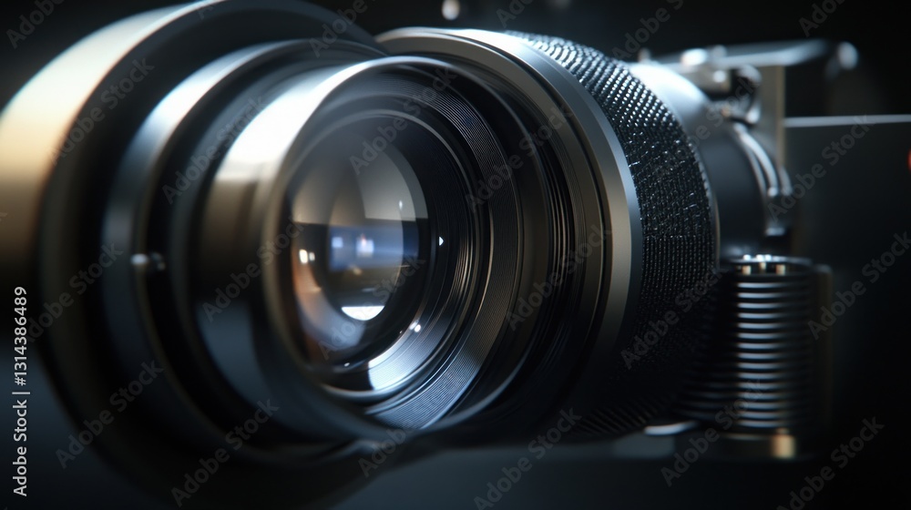 Close-up of a camera lens, showcasing intricate details and sophisticated design. Close-up of a camera lens, showcasing intricate details and sophisticated design.