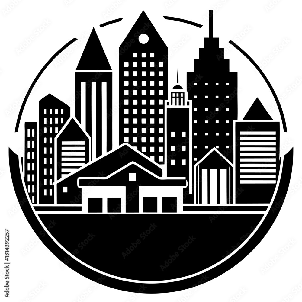 Fototapeta premium Building Icons Set: Perfect for Architecture and Real Estate Projects