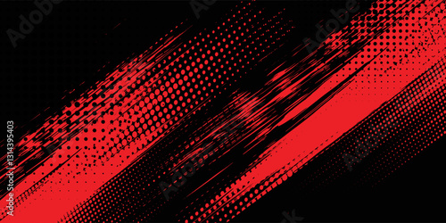 Grunge texture effect background. Distressed rough dark abstract textured. Black isolated on red. Graphic design element vintage style decoration concept grunge vector red black modern
