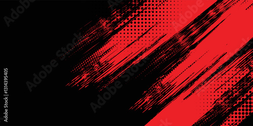 Grunge texture effect background. Distressed rough dark abstract textured. Black isolated on red. Graphic design element vintage style decoration concept grunge vector red black modern