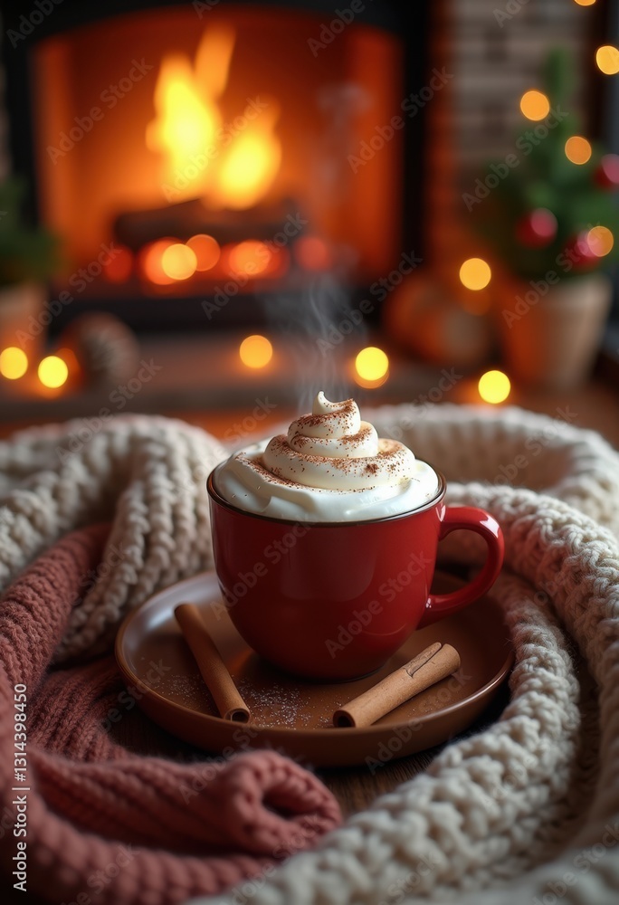 cozy winter beverage setup featuring inviting warm seasonal decor elements comfortable atmosphere, mug, cup, drink, cocoa, tea, coffee, cinnamon, marshmallow cozy winter beverage setup featuring inviting warm seasonal decor elements comfortable atmosphere, mug, cup, drink, cocoa, tea, coffee, cinnamon, marshmallow
