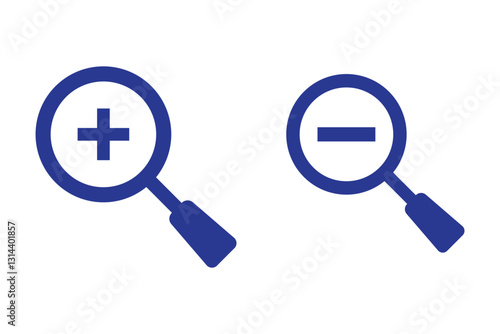 search icon, zoom icon, find contact icon, search symbol vector