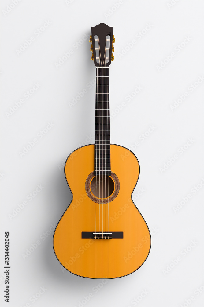 guitar, a classical guitar isolated on a white background. guitar, a classical guitar isolated on a white background.