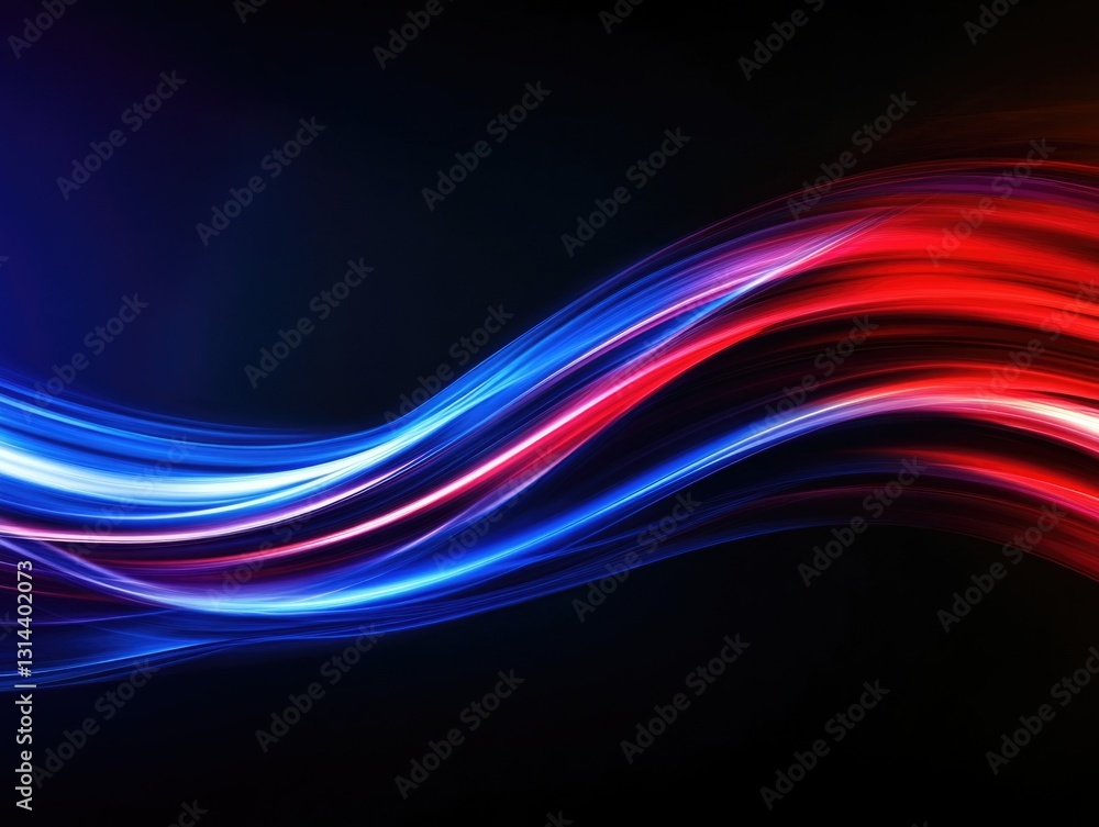A digital abstract art piece featuring flowing blue and red light streams set against a dark background, evoking motion and energy. A digital abstract art piece featuring flowing blue and red light streams set against a dark background, evoking motion and energy.