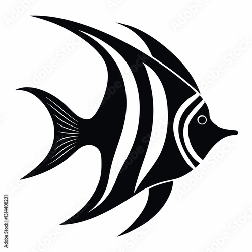 A simple-angelfish-silhouette-combined.