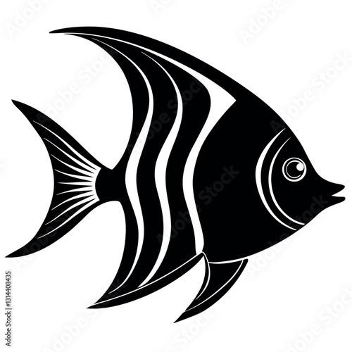 A simple-angelfish-silhouette-combined.