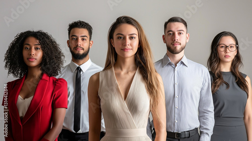 Diverse Group of Professionals in their 30s in Business Attire