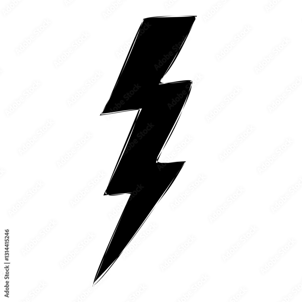 Black lightning bolt Black lightning bolt