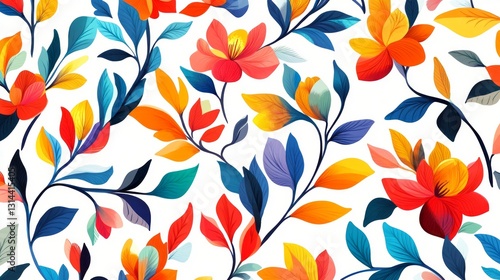 NatureFlorals Seamless Pattern Moment Floral Colorful
