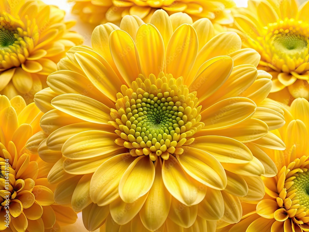 Yellow Petals on White Background - Rule of Thirds Photography Yellow Petals on White Background - Rule of Thirds Photography