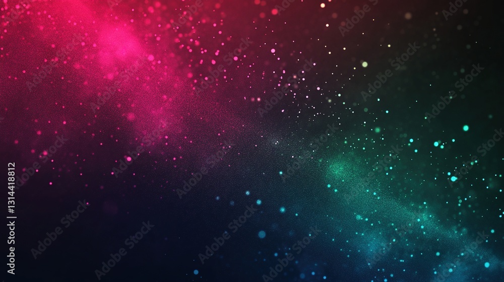 Fototapeta premium Dark red, magenta, blue, and green abstract spot grainy gradient backdrop design with light leaks, seamless colors for banner