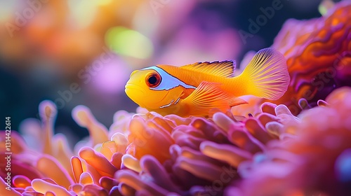 Obraz na płótnie Immerse yourself in vibrant reef fish and coral ecosystems captured in stunning macro. w salonie