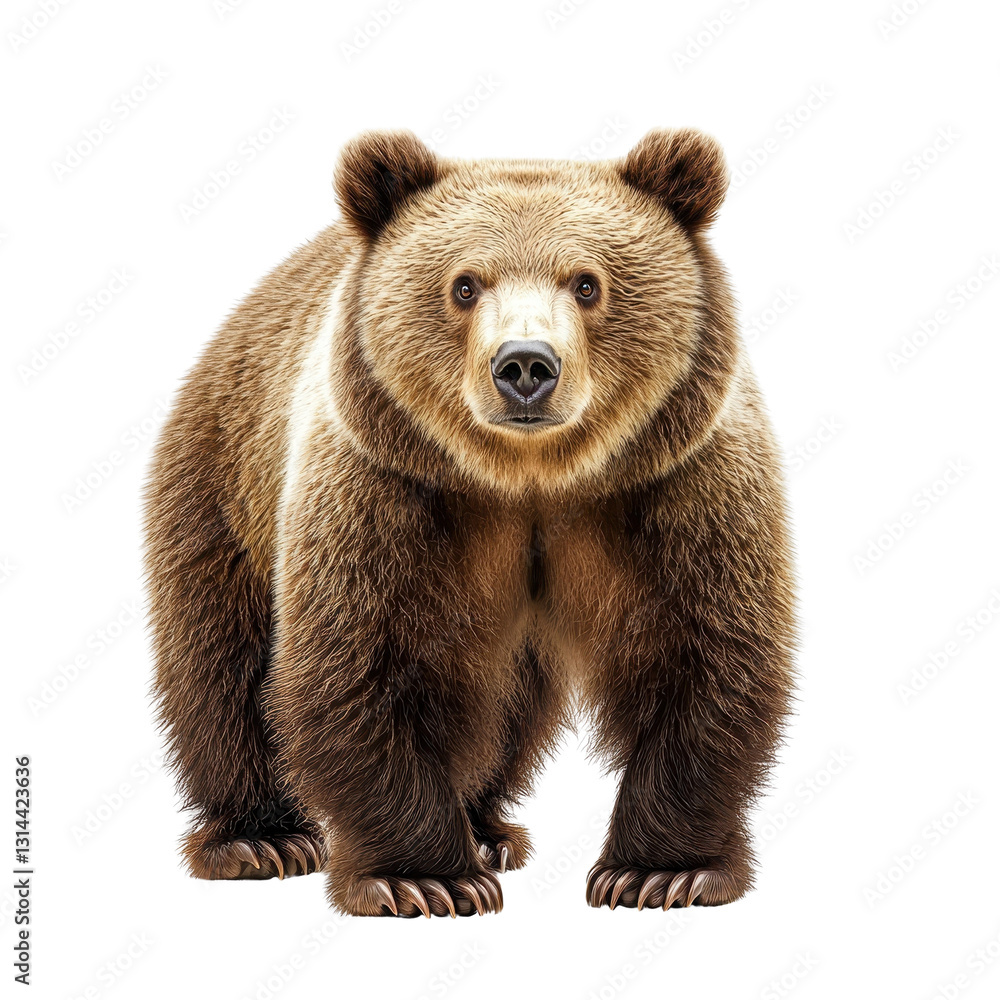 Fototapeta premium Majestic brown bear standing confidently