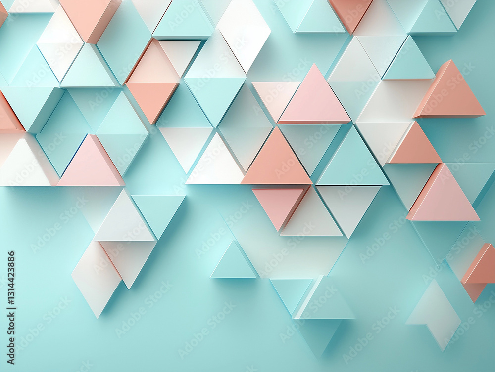 Fototapeta premium Simple geometric background in light hues for website graphics