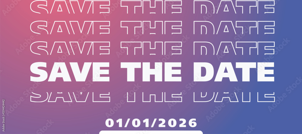 Save the date banner. Can be used for business, marketing and advertising