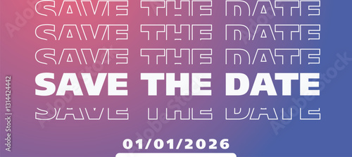 Save the date banner. Can be used for business, marketing and advertising