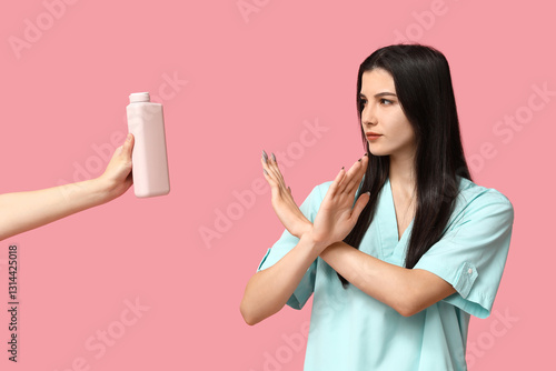 Beautiful young displeased ...